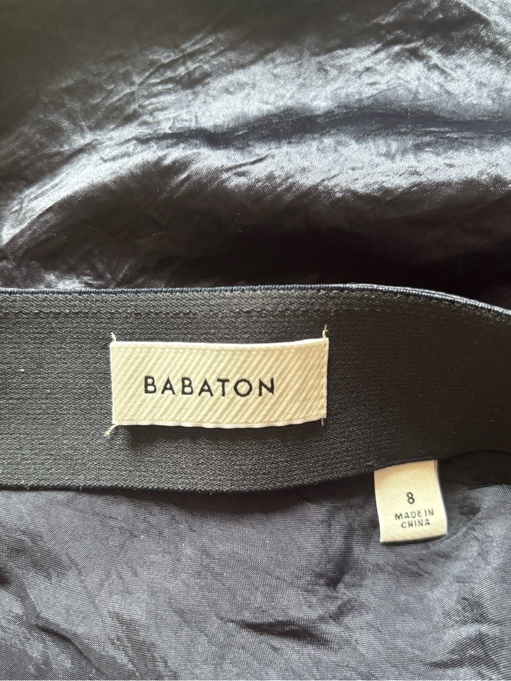 Aritzia Babaton Silky Navy Blue Mini Slip Skirt - Picture 2 of 2
